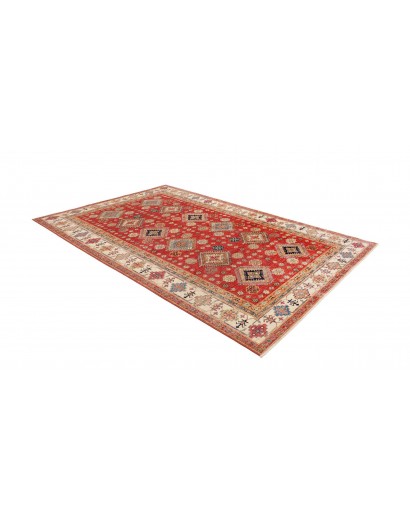 Tappeto Kazak Fine Pakistan marrone rosso 198x298