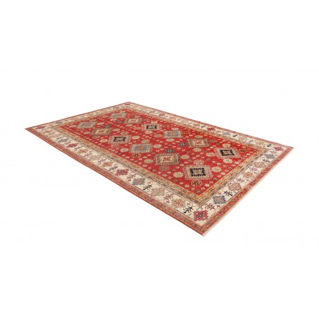 Tappeto Kazak Fine Pakistan marrone rosso 198x298