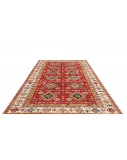 Tappeto Kazak Fine Pakistan marrone rosso 198x298