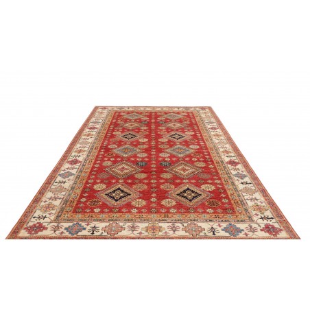 Tappeto Kazak Fine Pakistan marrone rosso 198x298