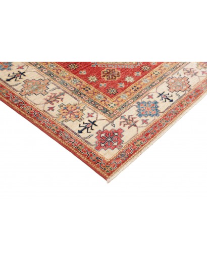 Tappeto Kazak Fine Pakistan marrone rosso 198x298