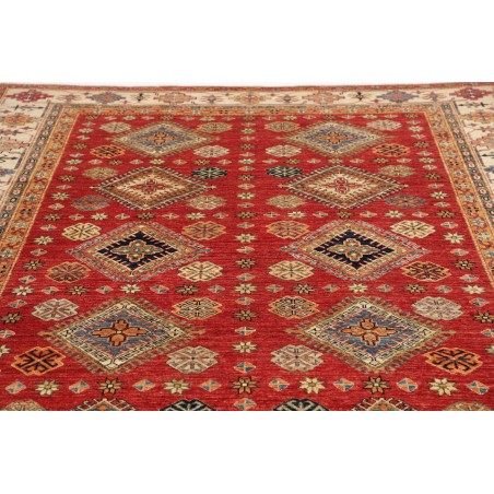 Tappeto Kazak Fine Pakistan marrone rosso 198x298