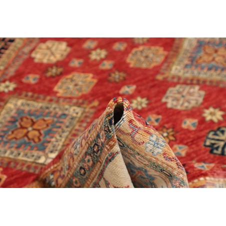 Tappeto Kazak Fine Pakistan marrone rosso 198x298