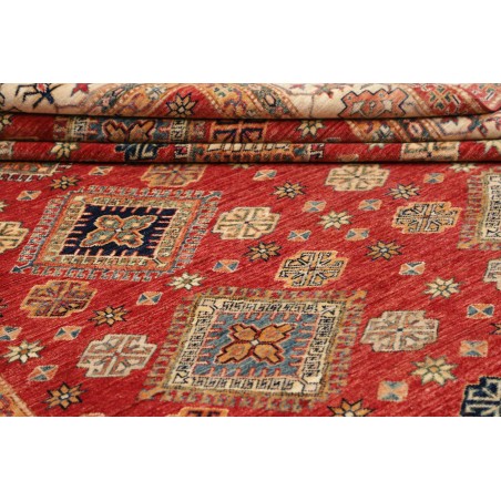 Tappeto Kazak Fine Pakistan marrone rosso 198x298