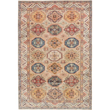 Tappeto Kazak Fine Pakistan marrone grigio 206x304