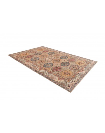 Tappeto Kazak Fine Pakistan marrone grigio 206x304