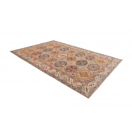 Tappeto Kazak Fine Pakistan marrone grigio 206x304