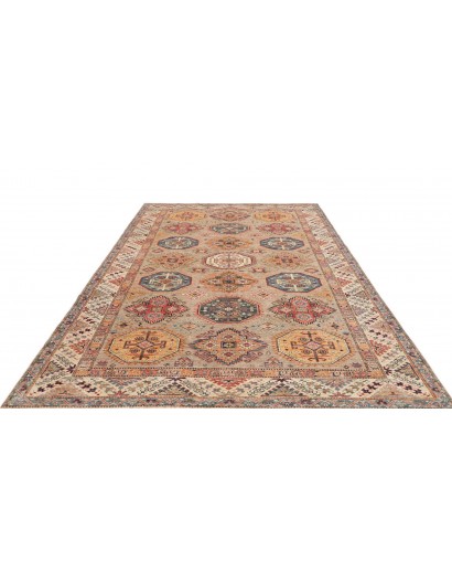 Tappeto Kazak Fine Pakistan marrone grigio 206x304