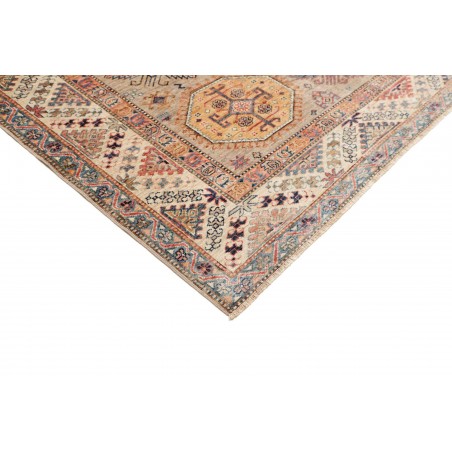 Tappeto Kazak Fine Pakistan marrone grigio 206x304