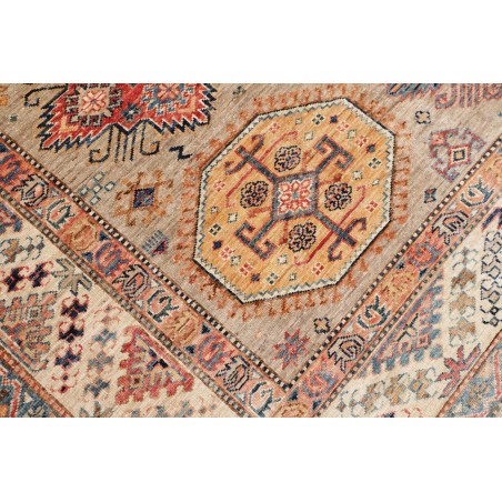 Tappeto Kazak Fine Pakistan marrone grigio 206x304