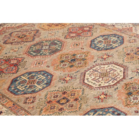 Tappeto Kazak Fine Pakistan marrone grigio 206x304