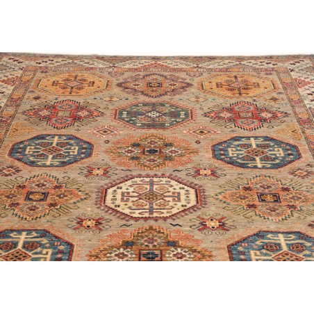Tappeto Kazak Fine Pakistan marrone grigio 206x304