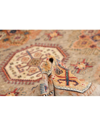 Tappeto Kazak Fine Pakistan marrone grigio 206x304