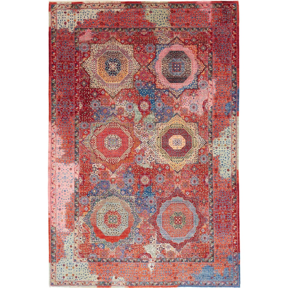 Tappeto Mamlouk Pakistan rosso bianco 198x296
