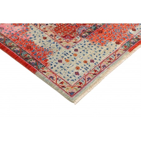 Tappeto Mamlouk Pakistan rosso bianco 198x296