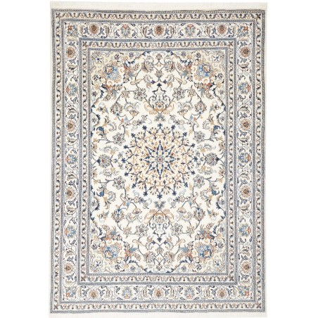 Tappeto Nain Kashmar Persia bianco marrone 167x234
