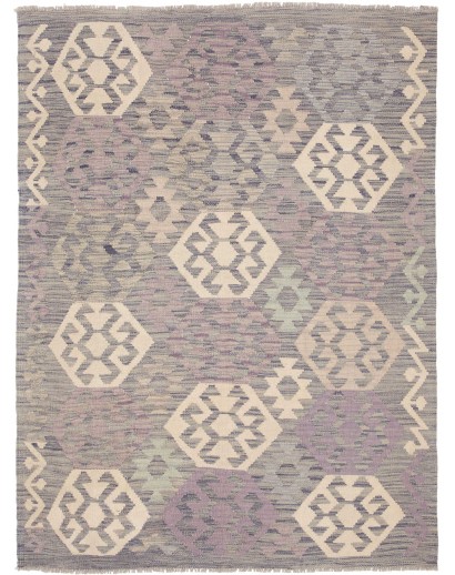 Tappeto Kilim Afghanistan azzurro bianco 134x175