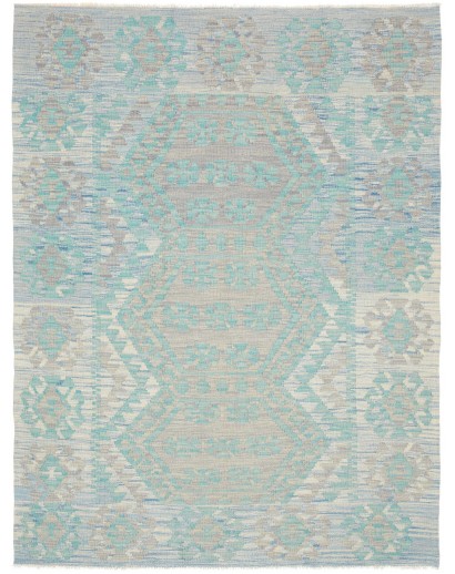 Tappeto Kilim Afghanistan beige grigio 134x176
