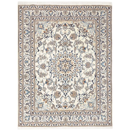 Tappeto Nain Kashmar Persia bianco grigio 152x198