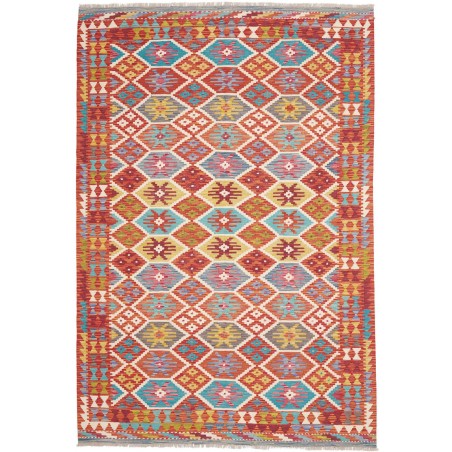 Tappeto Kilim Afghanistan rosso blu 173x255