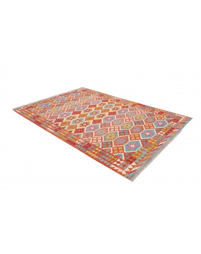 Tappeto Kilim Afghanistan rosso blu 173x255