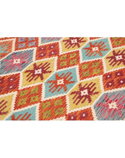 Tappeto Kilim Afghanistan rosso blu 173x255