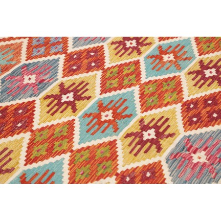 Tappeto Kilim Afghanistan rosso blu 173x255