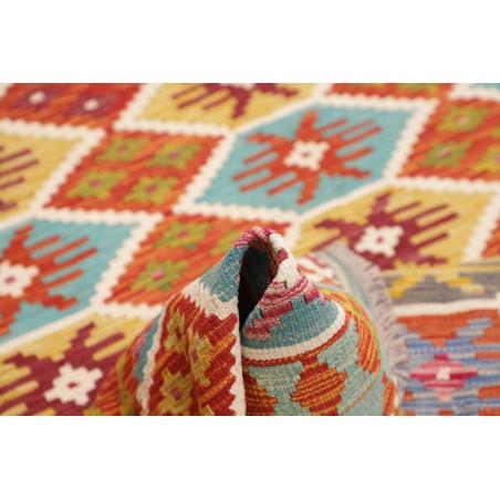Tappeto Kilim Afghanistan rosso blu 173x255