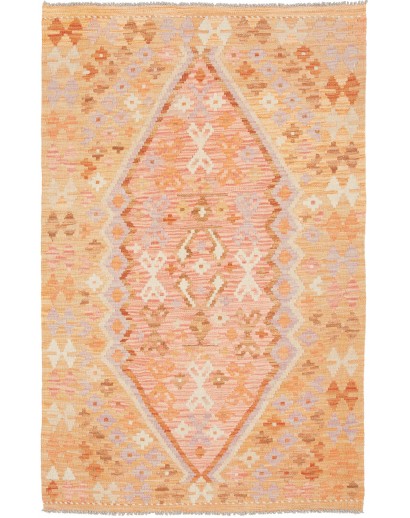 Tappeto Kilim Afghanistan marrone arancione 98x152