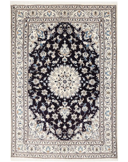 Tappeto Nain Kashmar Persia grigio blu 165x245