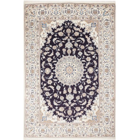 Tappeto Nain Kashmar Persia bianco grigio 196x289