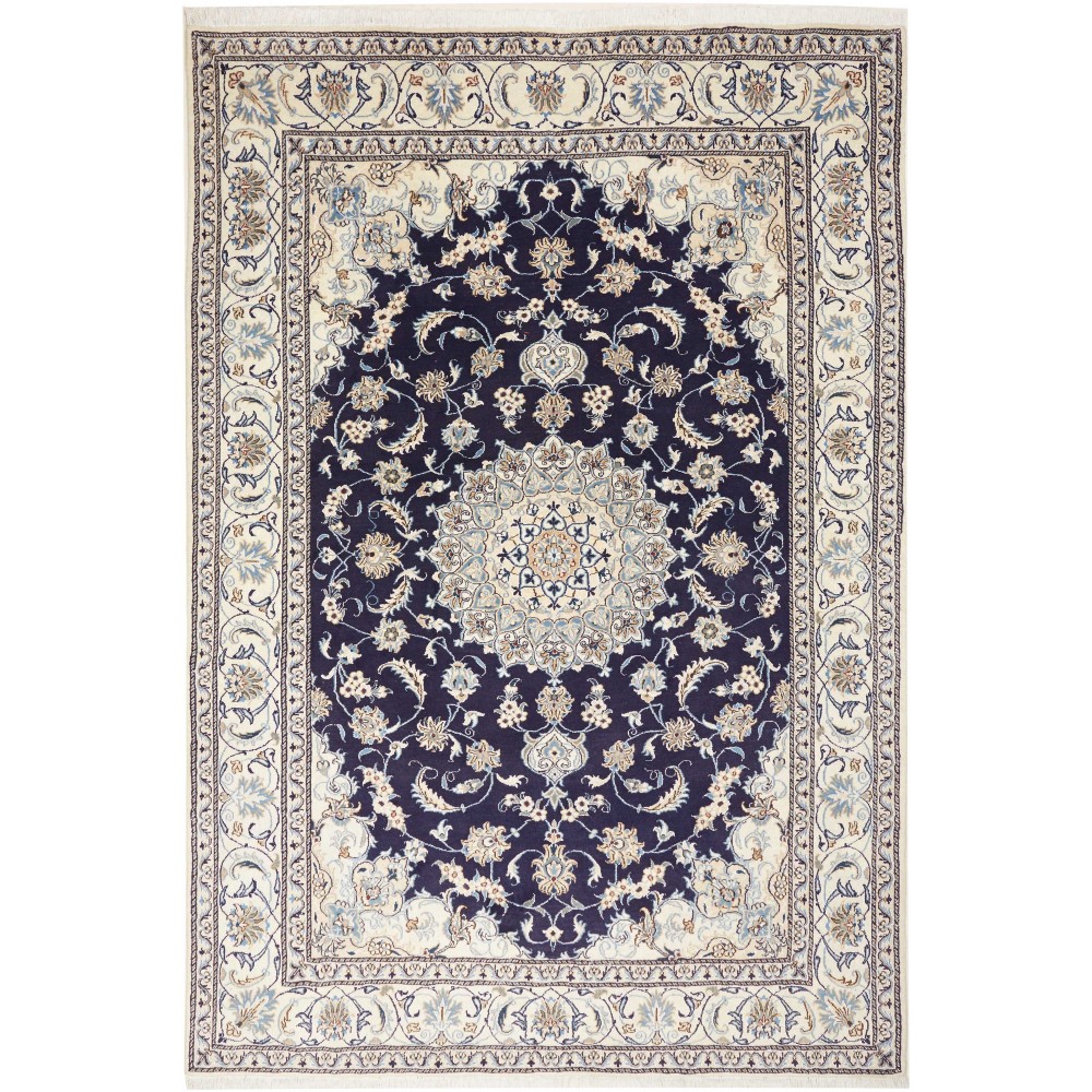 Tappeto Nain Kashmar Persia grigio 198x292 Tappeto Nain Kashmar Persia grigio 198x292