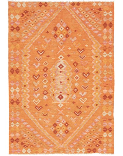Tappeto Kilim Afghanistan marrone 105x147
