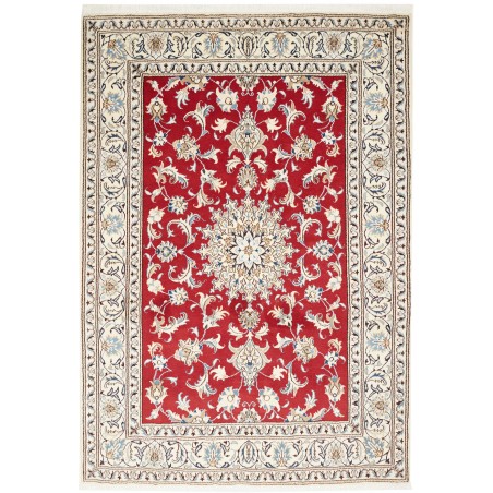Tappeto Nain Kashmar Persia bianco marrone 173x245