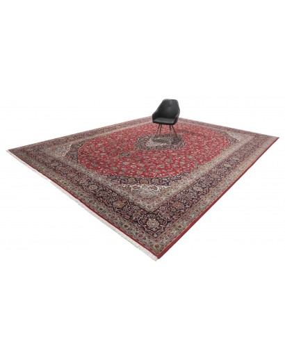 Tappeto Kashan Persia marrone blu 392x500