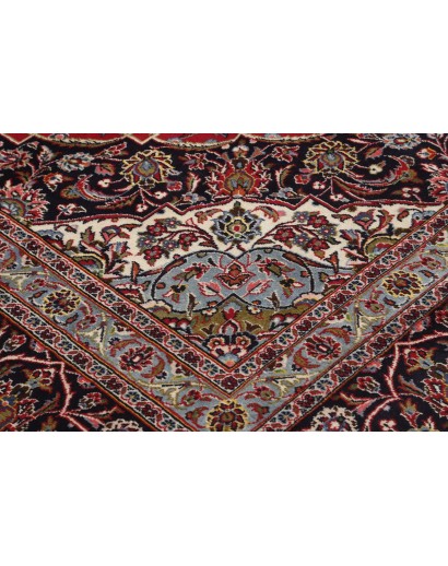Tappeto Kashan Persia marrone blu 392x500