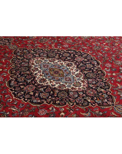 Tappeto Kashan Persia marrone blu 392x500