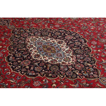 Tappeto Kashan Persia marrone blu 392x500