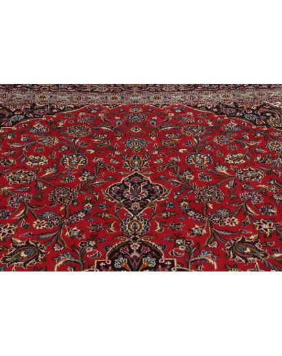 Tappeto Kashan Persia marrone blu 392x500