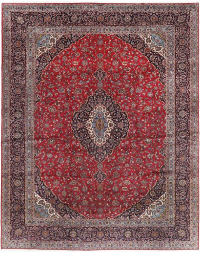 Kashan Persia marrone blu...