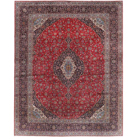 Tappeto Kashan Persia marrone blu 400x495