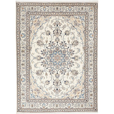 Tappeto Nain Kashmar Persia bianco grigio 170x253