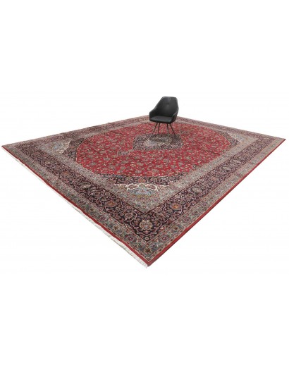 Tappeto Kashan Persia marrone blu 400x495