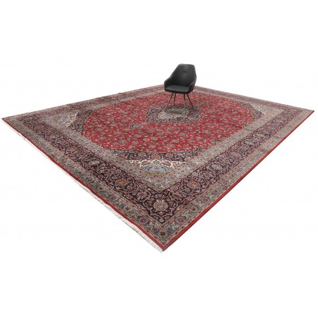 Tappeto Kashan Persia marrone blu 400x495