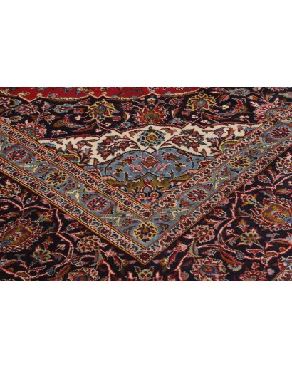 Tappeto Kashan Persia marrone blu 400x495