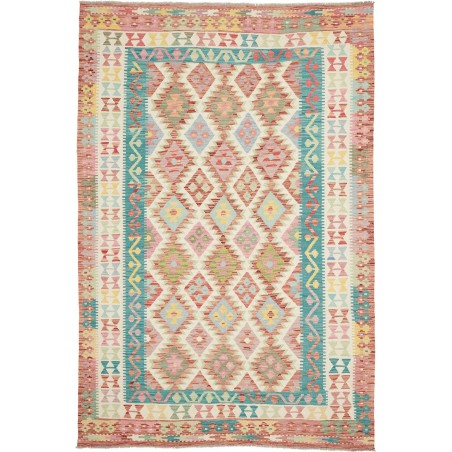 Tappeto Kilim Afghanistan marrone bianco 172x256