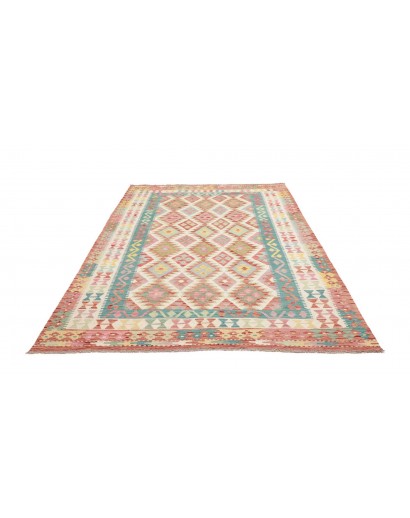 Tappeto Kilim Afghanistan marrone bianco 172x256