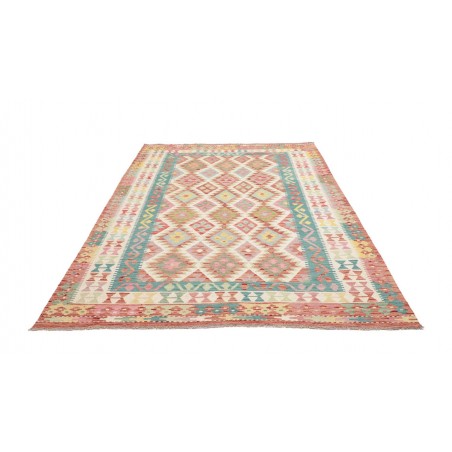 Tappeto Kilim Afghanistan marrone bianco 172x256