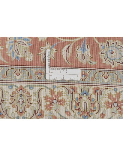 Tappeto Ghom seta Persia marrone bianco 394x620