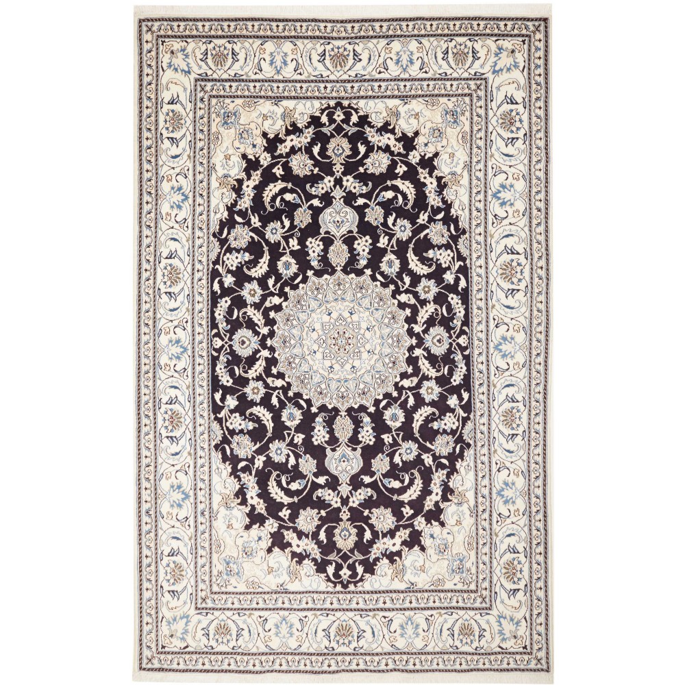 Tappeto Nain Kashmar Persia grigio 195x307 Tappeto Nain Kashmar Persia grigio 195x307